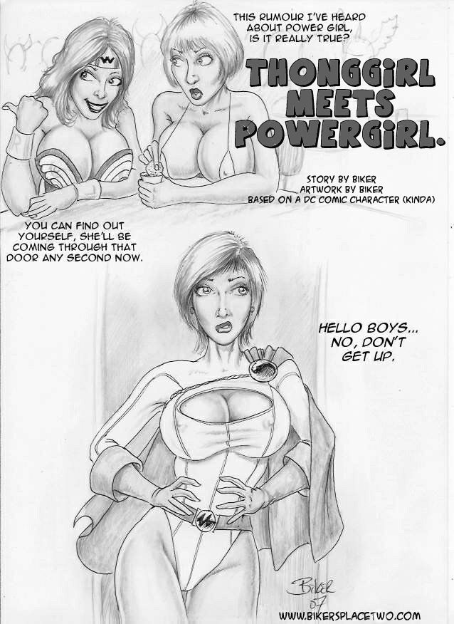 SureFap xxx porno DC Comics - [Biker Bloke] - Thong Girl Meets Power Girl