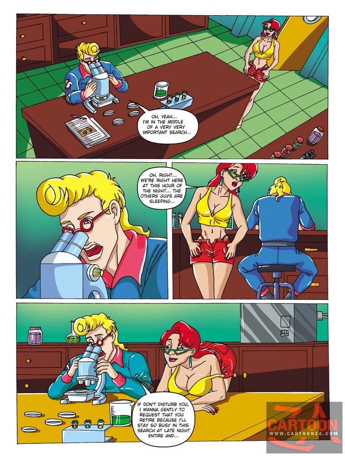 SureFap xxx porno Ghostbusters - [Cartoonza] - Cute Janine Strips Nude To Tempt Egon Away From Working For Hot Romance And Sex