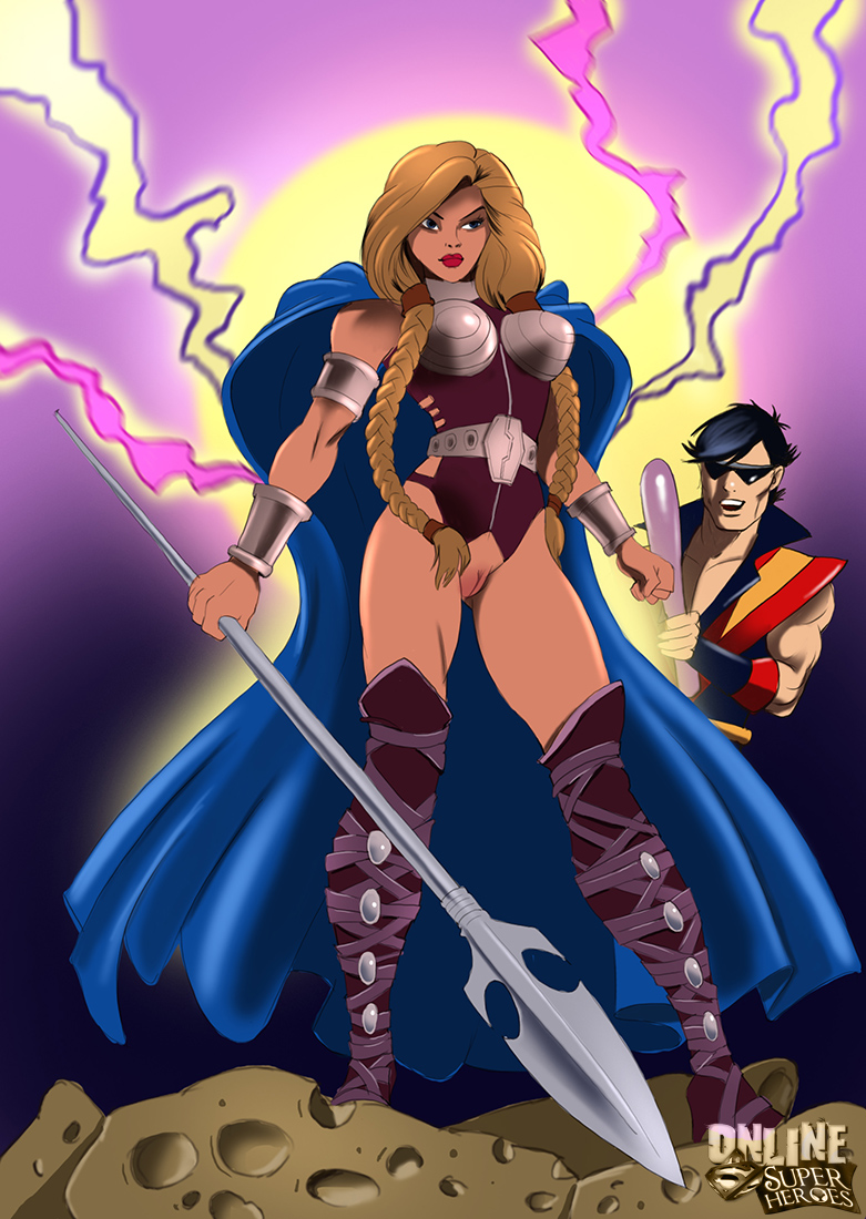 SureFap xxx porno Crossover Heroes - [Online SuperHeroes] - Vibe and Valkyrie Is Hot Hardcore Sex Action