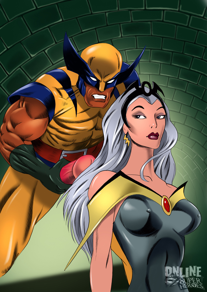 SureFap xxx porno X-Men - [Online SuperHeroes] - Storm Gets a Messy Facial From Wolverine