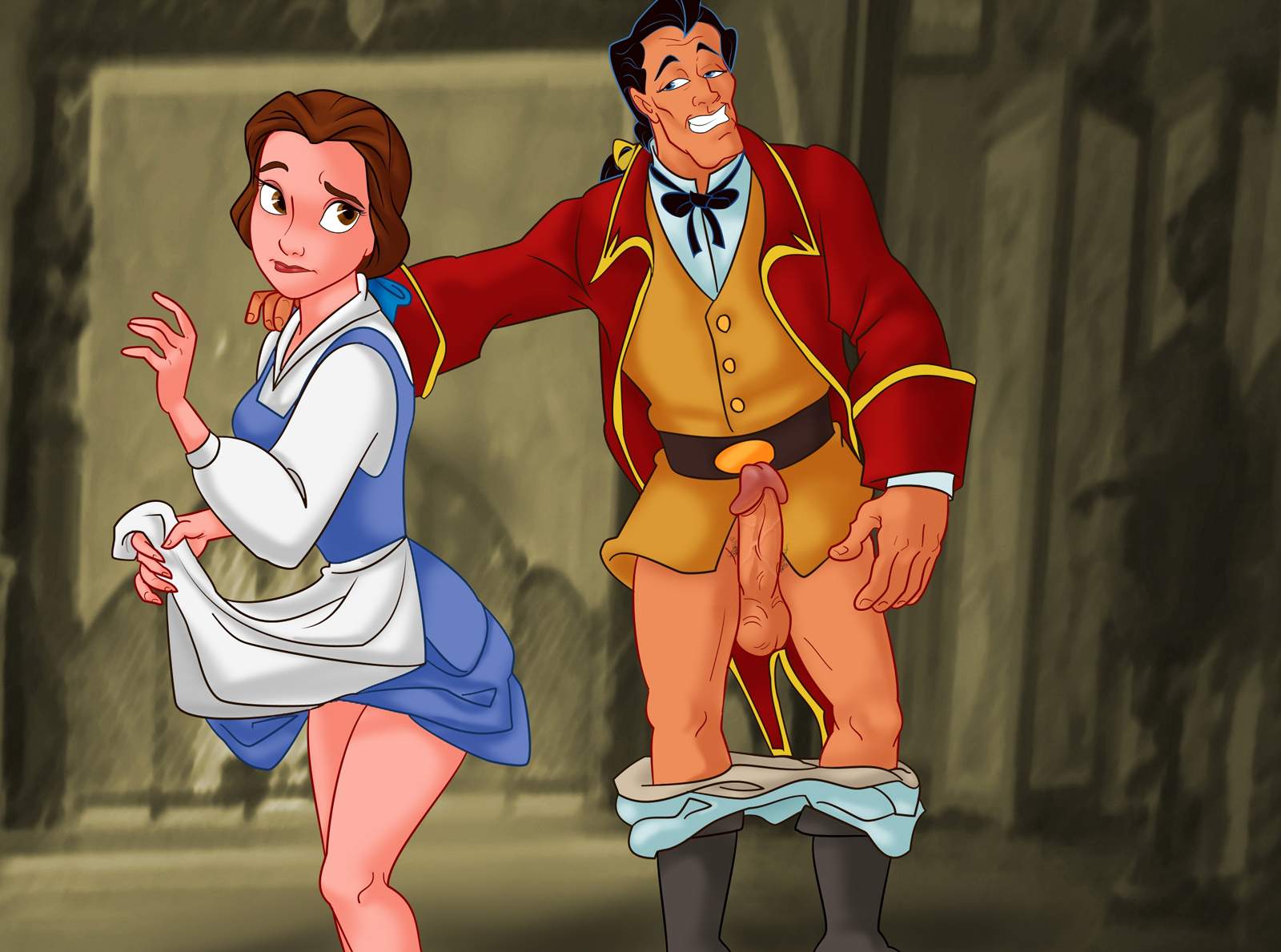 SureFap xxx porno Beauty And The Beast - [XL-Toons] - Gaston in His Human Form Fucking Belle’s Pussy and Ass!