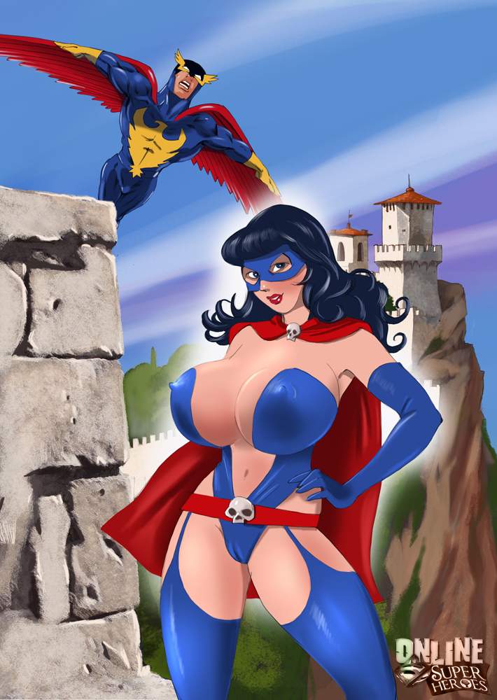 SureFap xxx porno The Avengers - [Online SuperHeroes] - Nighthawk Banging a Sexy Big Titted Brunette Heroine!