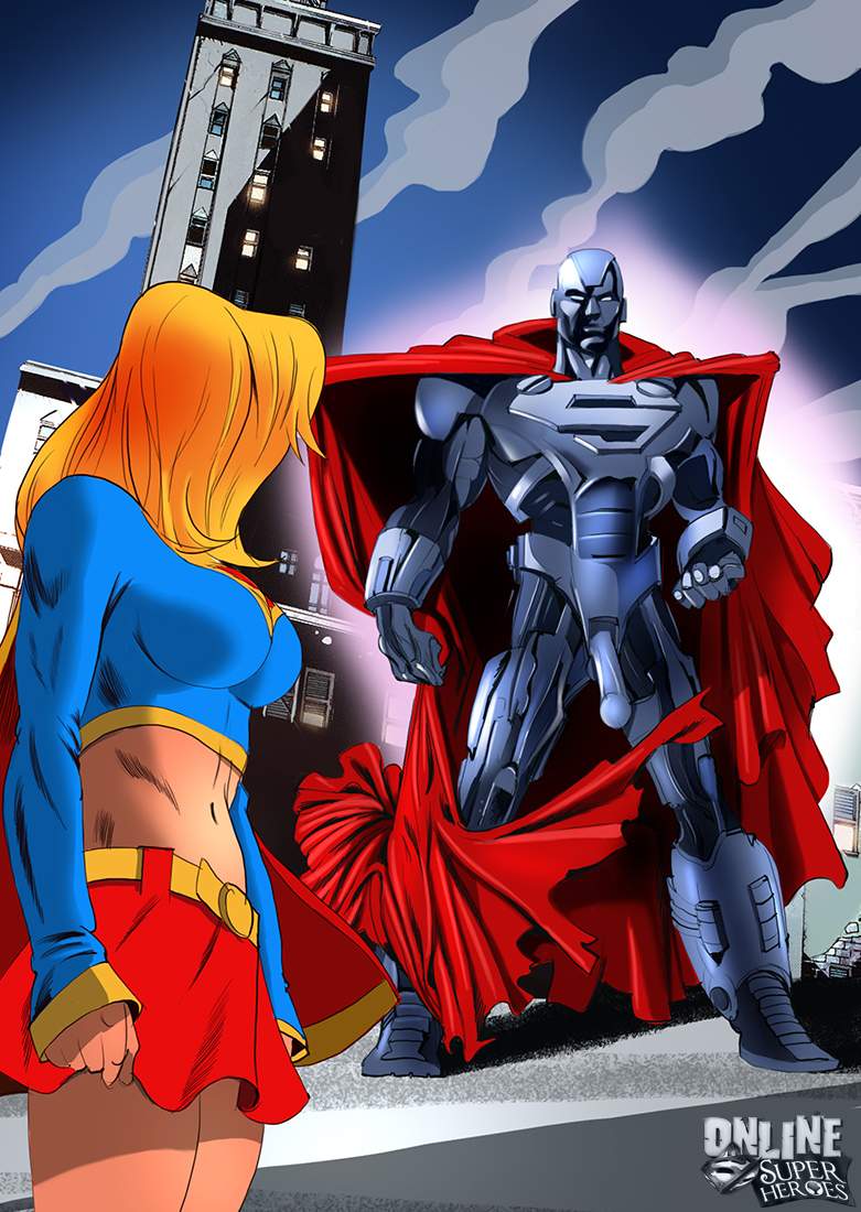 SureFap xxx porno Superman - [Online SuperHeroes] - Supergirl Gets Her Tight Holes Fucked Hard By Steel