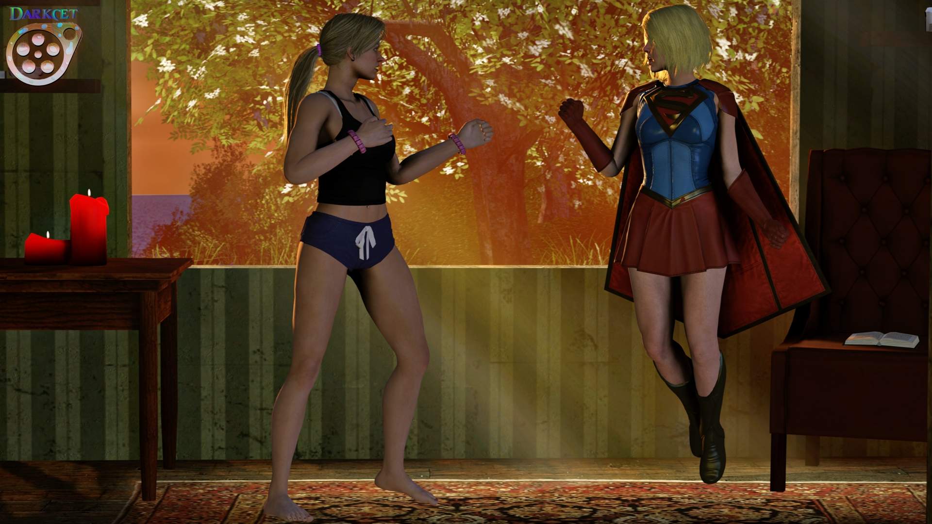 SureFap xxx porno Crossover - [Darkcet] - Cassie vs Supergirl