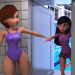 The Incredibles - [ToastyCoGames] - Helen Parr & Violet Parr: Pool