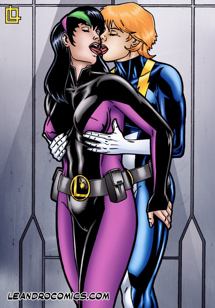 SureFap xxx porno Legion of Super-Heroes - [Leandro Comics][Gallery58] - Lightning Lass and Shrinking Violet is Steamy Lesbian Action