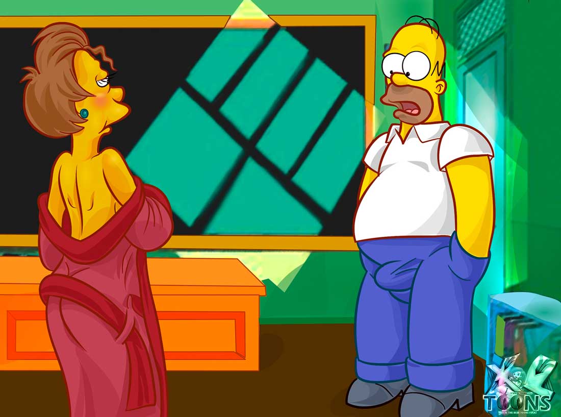 SureFap xxx porno The Simpsons - [XL-Toons] - Mrs. Crabapple Seduces Homer In The Classroom