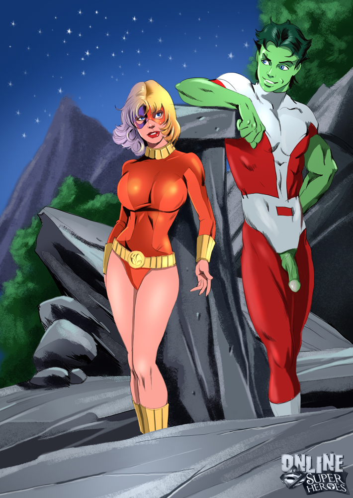 SureFap xxx porno The Teen Titans - [Online SuperHeroes] - Terra Having Hot Outdoors Sex With Beast Boy!