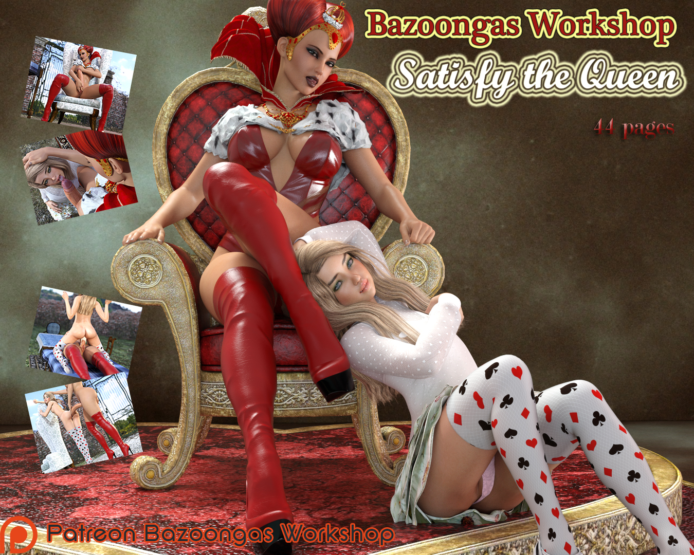 SureFap xxx porno Alice in Wonderland - [Bazoongas Workshop][3D] - Satisfy the Queen