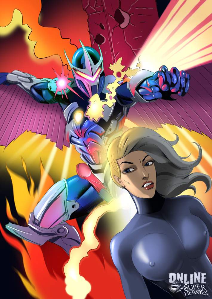 SureFap xxx porno Marvel Universe & Marvel Comics - [Online SuperHeroes] - Hot Blonde Lets Darkhawk Do Each and Every Hole In Her!