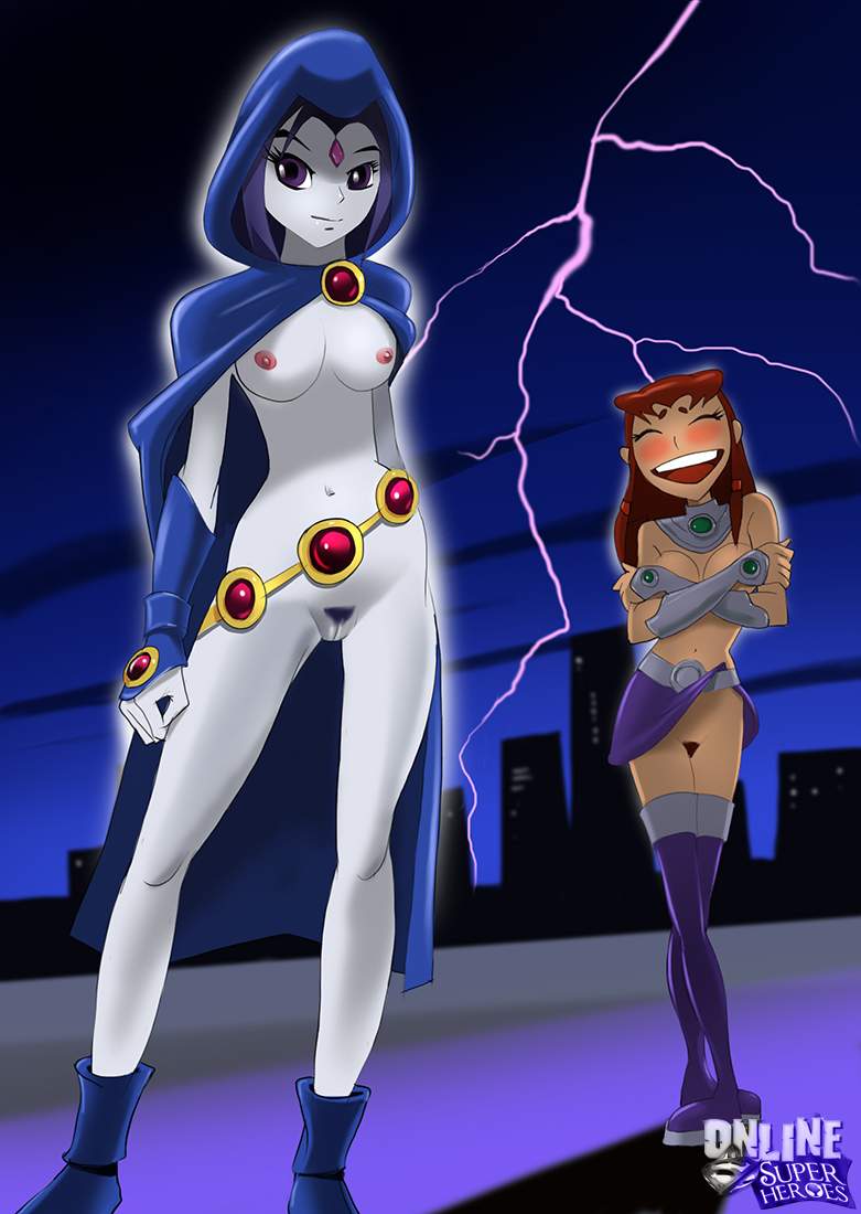 SureFap xxx porno The Teen Titans - [Online SuperHeroes] - Teen Titans Raven and Starfire Play With Dildos