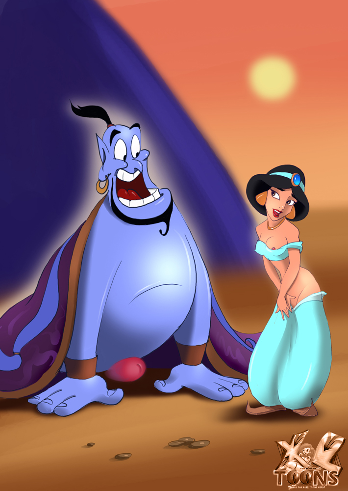 SureFap xxx porno Aladdin - [XL-Toons] - Jasmine Enjoys Sex With Genie And His Big Blue Cock
