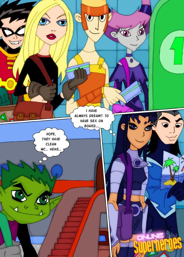 SureFap xxx porno The Teen Titans - [Online SuperHeroes][Comics][39] - The Teen Titans Are Having Sex On The Plane
