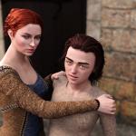 Game of Thrones - Whores of Thrones - Sansa & Arya 2 (threesome)