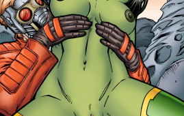 Guardians of the Galaxy - [Leandro Comics] - Gamora Bounces On Star Lord’s Hard Cock!